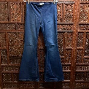 Free People royal blue high waisted flare jeans size 28